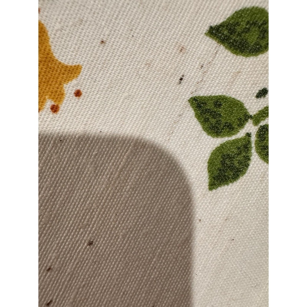Vintage 1974 Sears‎ Roebuck Yellow Floral Rose Fabric Panel Retro 70s Decor 4YDS - Picture 8 of 12